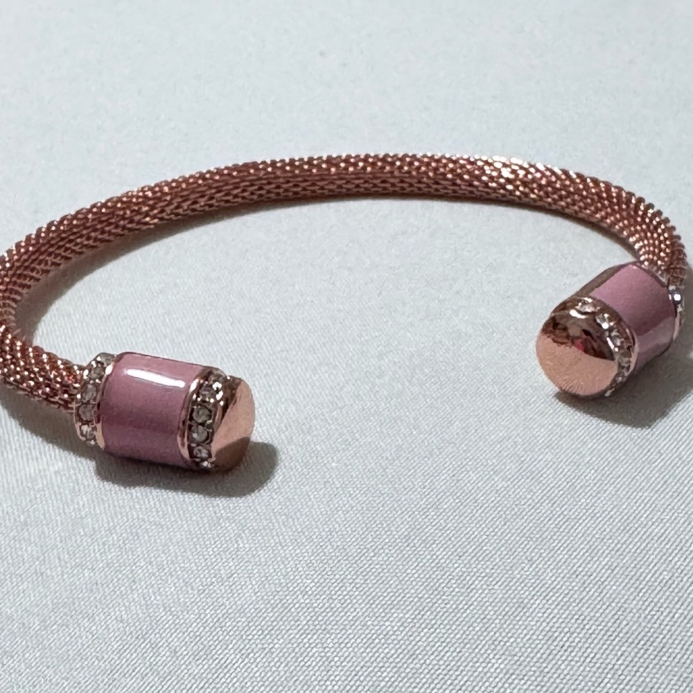 BP Pink and rose Gold inlay cuff Bracelet